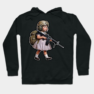 The Little Girl and a Gun Hoodie